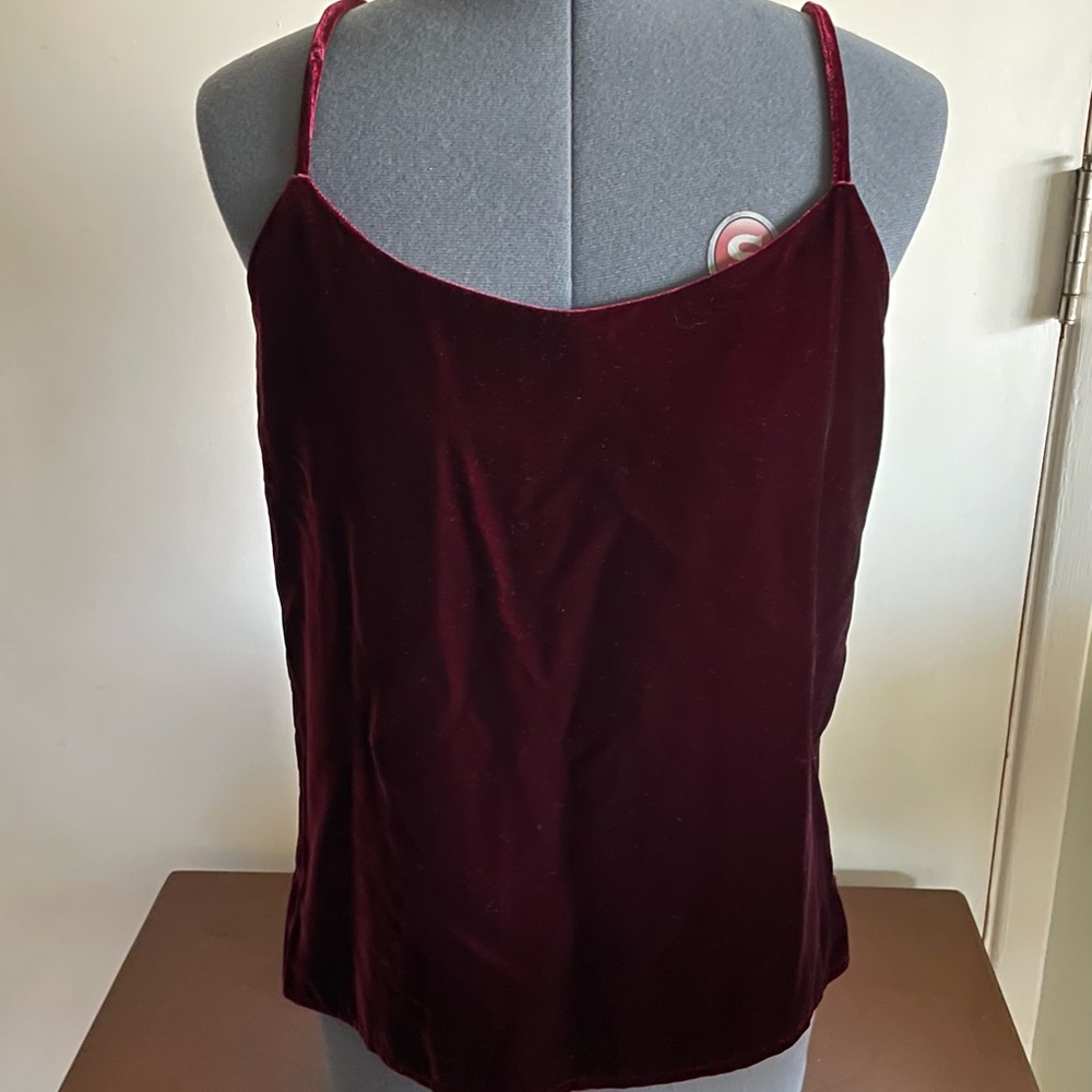 Ann Klein II red Velvet Tank Top